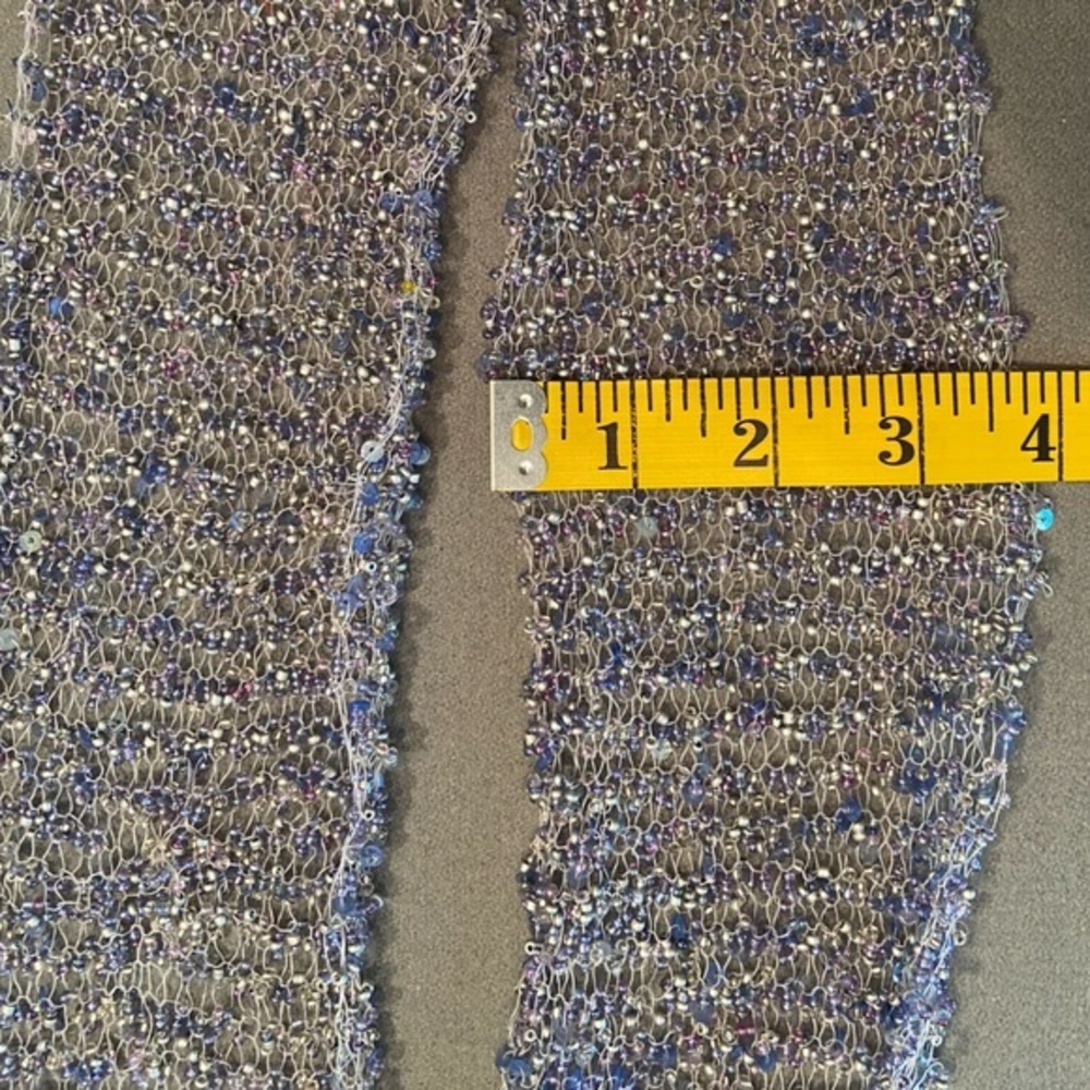 Blue Beaded table runner‎ or other decoration or scarf! - Picture 8 of 9